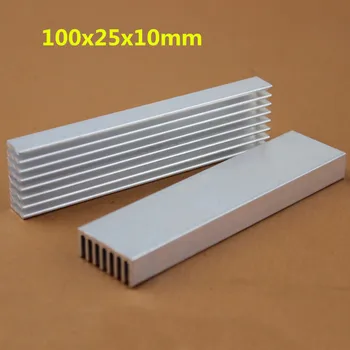 1 шт./лот 100x25x10mm светодиодный радиатор охлаждения радиатора DIY алюминиевого радиатора
