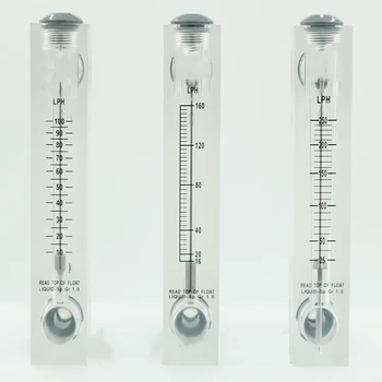 10-100LPH 16-160LPH 25-250LPH Панельный Жидкостный Поплавковый Расходомер PMMA, Ротаметр для измерения расхода воды Без Регулирующего клапана