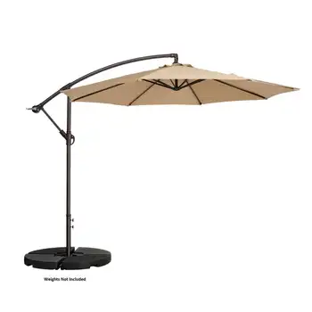 10-дюймовый открытый зонт для патио с 8 стальными ребрами и алюминиевым шестом и вертикальным наклоном, бежевая подставка для пляжного зонта от солнца и