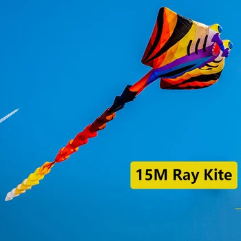 15M 30D Ray Devil Fish Мягкий Воздушный Змей Из Нейлона Linha De Pipas Chilenas Надувные Воздушные змеи Для Соревнований на Разрыв Cometas
