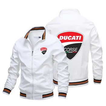 2023 Новая весенне-осенняя мужская куртка с логотипом Ducati на заказ, модная мотоциклетная куртка-бомбер с локомотивом, мужская куртка-бомбер