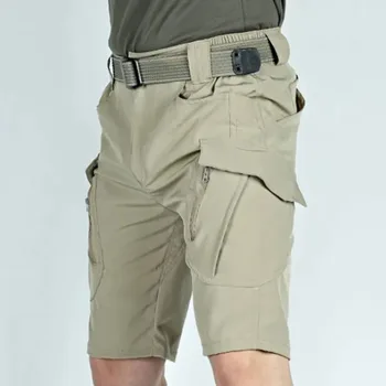 2023 Новые летние хлопковые шорты для молодых мужчин, брюки-карго большого размера, спортивные свободные износостойкие укороченные повседневные брюки