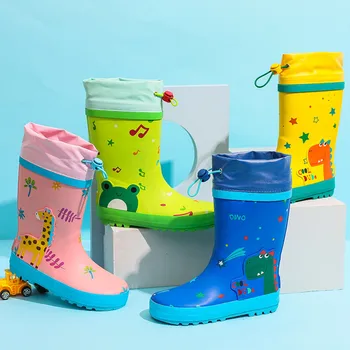 2023 Обувь для малышей для девочек от 6 лет, Непромокаемые сапоги для малышей, Детские Непромокаемые сапоги, Короткие непромокаемые сапоги для малышей, легкие