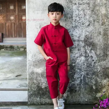 2023 традиционный китайский детский костюм кунг-фу, топы + брюки, комплект одежды для занятий ушу, кунг-фу вин-чунь, одежда для занятий спортом