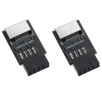 2X Разъем USB 2.0 на передней панели USB 9Pin для подключения внутреннего адаптера USB 2.0 Type-E к материнской плате
