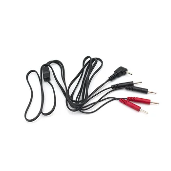 4-Контактный кабель для электростимуляции, Патч-корд Для Электростимулятора, Электрошоковый провод, Массажер для терапии, Массажные аксессуары
