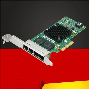4 Порта RJ45 PCI Express Сетевая карта для Intel I350 с чипом PCI-E X4 Сервер Gigabit Ethernet NIC 10/100/1000 Мбит/с I350T4 для настольных компьютеров