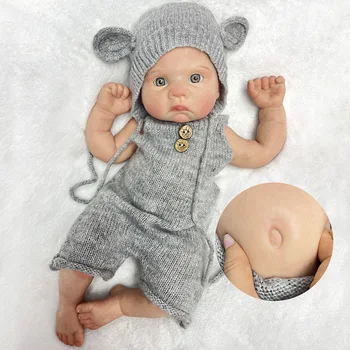 42 см Мягкая силиконовая кукла Реборн для мальчиков Ручной работы Bebe Newborn Doll 3D Окрашенная кожа Силиконовые куклы