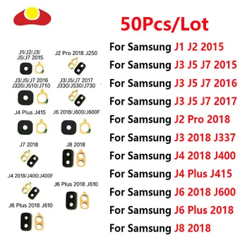50 Шт. Объектив камеры заднего Вида Для Samsung Galaxy J1J2 J3 J4 J5 J6 J7 J8 Pro Plus 2015 2016 2017 2018 J510 J710 J330 J530 J730 J415