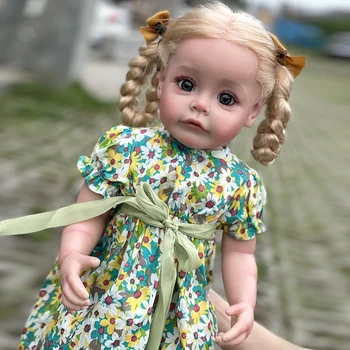 55 см Силиконовая возрожденная девочка Сью-кукла Сью Игрушки для детей на День Рождения Рождество