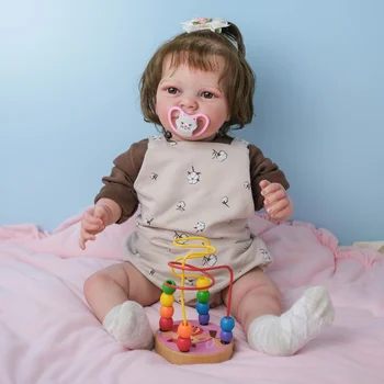 60 СМ Готовая Кукла Bebe Reborn Doll для маленьких девочек Tobiah Кукла Ручной росписи с 3D кожей Genesis, несколько Красивых Кукольных Подарочных игрушек