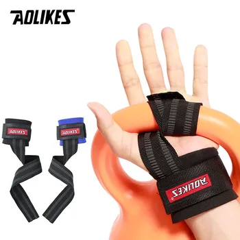 AOLIKES, 1 пара ремней для поднятия тяжестей-Ремни для поднятия тяжестей, обертывания, рукоятка для упражнений в тренажерном зале, ремни для тяжелой атлетики, ремень для становой тяги