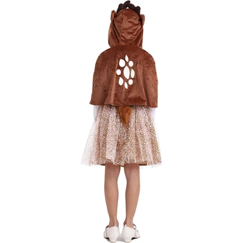 CMS, Накидка-пачка с капюшоном и рождественскими животными на Хэллоуин, детское платье-пачка с аксессуарами, костюм-плащ с животными для девочек 4