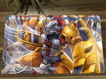 Digimon Duel Playmat WarGreymon Коврик Для Карточной Игры DTCG CCG Коврик Для Мыши Настольный Коврик TCG Playmat Коврик Для Мыши С бесплатной Сумкой