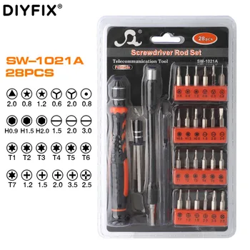 DIYFIX 28 в 1 Набор многофункциональных отверток для мобильного телефона, бытовые инструменты для разборки и ремонта