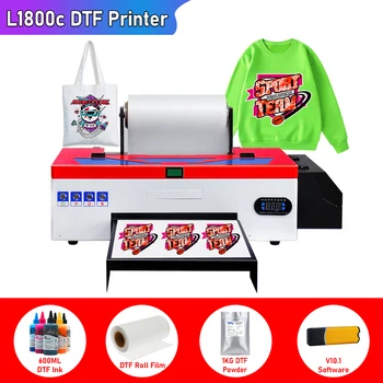 DTF Принтер для Epson L1800 DTF Принтер для переноса непосредственно на пленку Принтер для печати хлопчатобумажных толстовок, футболок, печатная машина A3