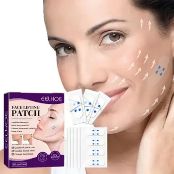 EELHOEWaterproof Пластыри для подтяжки лица, V-образная клейкая лента для макияжа лица, быстро невидимые наклейки для укрепления двойного подбородка 3