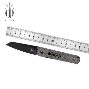 Kizer Mojave Эксклюзивный Карманный Нож Feist V3499EH EDC с Зеленой Микартовой Ручкой, Походные Ножи, Складной Нож Для Выживания, Сталь CPM-3V