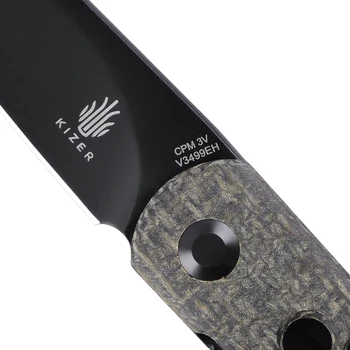 Kizer Mojave Эксклюзивный Карманный Нож Feist V3499EH EDC с Зеленой Микартовой Ручкой, Походные Ножи, Складной Нож Для Выживания, Сталь CPM-3V 5