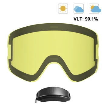 MAXDEER Лыжные очки, Линзы для Мужчин и Женщин, Противотуманные UV400, Лыжные Очки с Большой Колонной, Снежные Очки, Линзы для очков, Только замена объектива