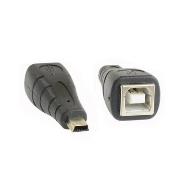 Mini Micro USB 5pin stecker auf USB 2,0 B Typ Weibliche Drucker Scanner Adapter stecker M/F Hohe qualität 3