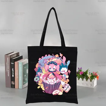 Puella Magi Madoka, Волшебная черная сумка-тоут для покупок, Многоразовая сумка для книг Аниме 