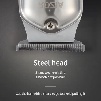 ROZIA USB перезаряжаемый триммер для волос, парикмахерская ЖК-машинка для стрижки волос, Триммер для бороды для мужчин, инструмент для укладки волос 1