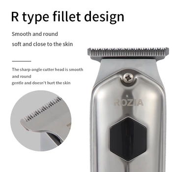 ROZIA USB перезаряжаемый триммер для волос, парикмахерская ЖК-машинка для стрижки волос, Триммер для бороды для мужчин, инструмент для укладки волос 2