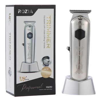 ROZIA USB перезаряжаемый триммер для волос, парикмахерская ЖК-машинка для стрижки волос, Триммер для бороды для мужчин, инструмент для укладки волос 5