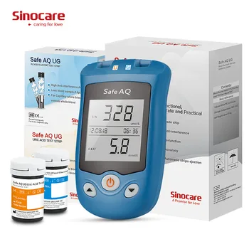 Sinocare Safe AQ UG Глюкометр для измерения уровня мочевой кислоты в крови и 50 Полосок для определения уровня Мочевой кислоты при Диабете, Подагре, Глюкометре для беременных