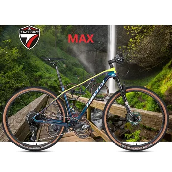 TWITTER велосипеды Голографический MAX GX EAGLE-12S XC Внедорожная Передняя Вилка с подвеской 27,5/29 дюймов Из углеродного волокна Горный Велосипед велосипед