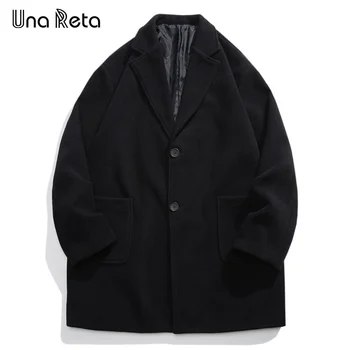 Una Reta, классический ретро тренч для мужчин, осень-зима, Новинка, плюс Размер, пара, ветровка, пальто, мужское пальто из искусственной шерсти