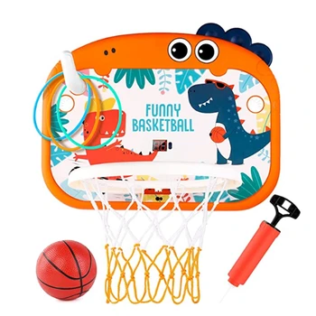 Баскетбольное кольцо с электронным бомбардиром, Мини-Баскетбольное кольцо для помещений с мячами и надувным устройством Для использования внутри и снаружи у дверей