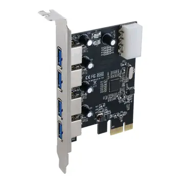 Бесплатная доставка Superspeed 5 Гбит/с 4 порта USB 3.0 PCIe Карта управления/PCI Express к USB3.0 конвертер адаптер