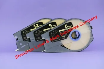 бесплатная доставка Кассета с этикеточной лентой 12 мм x 27 м (серебристый) кабель ID принтер трубка принтер Mk1000 Mk2000 Mk1100, Mk2100 Mk1500 Mk2500 1