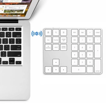 Беспроводная цифровая клавиатура BT 3.0, 34 клавиши, цифровая клавиатура для бухгалтера, Windows IOS, Mac OS, Android, ПК, планшет, ноутбук