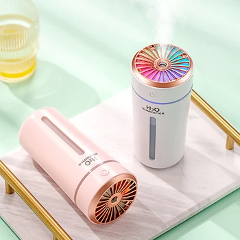 Беспроводной Увлажнитель воздуха USB Перезаряжаемый Увлажнитель воздуха Cool Mist Maker Ароматический диффузор с красочным освещением Домашняя Спальня