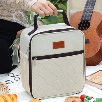 Вместительная Изолированная сумка для ланча из ткани Оксфорд, Портативная сумка, Термоконтейнер для пикника, Школьный контейнер для еды, Сумки-холодильники Bento Box