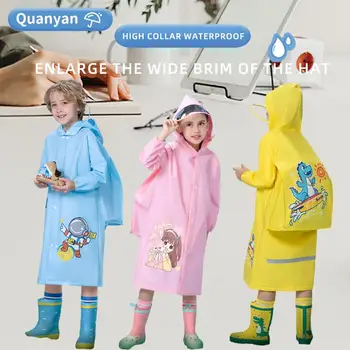 Водонепроницаемый детский дождевик, Утолщенный Портативный Детский костюм для кемпинга и путешествий в стиле мультяшных животных для мальчиков и девочек, студенческий дождевик, костюм