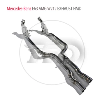 Выпускной коллектор HMD с высоким расходом для Mercedes Benz E63 AMG W212, автомобильные аксессуары с каталитическим коллектором без Cat