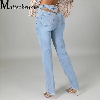 Джинсовые брюки с вырезами, женские винтажные джинсовые женские джинсы, женские модные брюки с эластичными карманами, джинсы-карандаш
