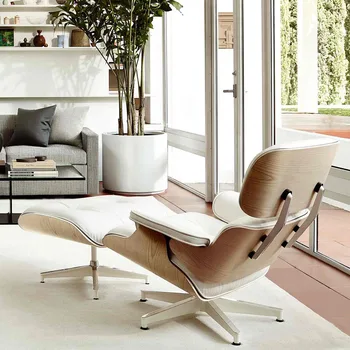 Дизайнерское кресло для Одноместной гостиной, Диван С глубокой Спинкой, Роскошное Расслабляющее Кожаное Кресло Премиум-Класса, Расслабляющий Современный Шезлонг Для Спальни, Дизайнерская Мебель 0