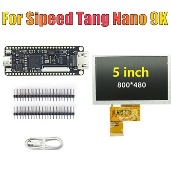 Для Sipeed Tang Nano 9K FPGA Плата разработки печатной платы GOWIN GW1NR-9 RISC-V HD 5-дюймовый комплект ЖК-экрана с кабелем Type C