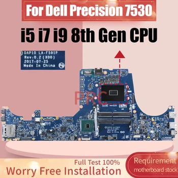 Для ноутбука Dell Precision 7530 Материнская плата LA-F591P 02NRRM 0Y0MPW 0XPVX4 0XM3HC i5/i7 i9 8-го поколения Материнская плата для ноутбука