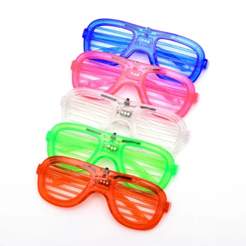 Жалюзи, светящиеся очки, Светодиодная подсветка, Светящиеся неоновые мигающие солнцезащитные очки на Хэллоуин, Подарочные Игрушечные очки Унисекс 2
