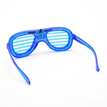 Жалюзи, светящиеся очки, Светодиодная подсветка, Светящиеся неоновые мигающие солнцезащитные очки на Хэллоуин, Подарочные Игрушечные очки Унисекс 5