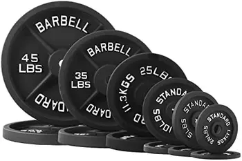 Железные стандартные 1-дюймовые пластины, весовые пластины для силовых тренировок, набор весом 245 фунтов, несколько комплектов для тренажерного зала.