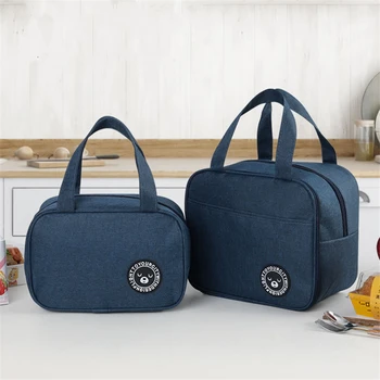 Женская Портативная Оксфордская сумка для ланча, термос для школьной еды, Контейнер для ужина, Сумка для пикника на открытом воздухе, Изолированные сумки-холодильники, сумка для Бенто