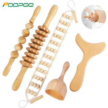 Инструменты для массажа Wood Therapy Maderoterapia Kit, Инструменты для коррекции фигуры для лимфодренажа и антицеллюлитного снятия мышечных болей
