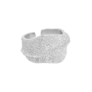 Кольца из стерлингового серебра 925 пробы, подарок для женщин, необычные модные минималистичные Регулируемые Изысканные Эстетичные открытые кольца, трендовые ювелирные изделия 2021 года